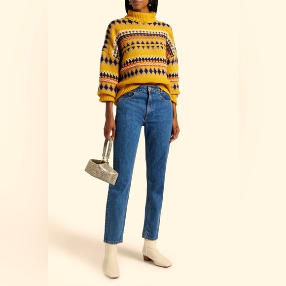 NWT RAG & BONE Willow Fair Isle wool turtleneck sweater $475. - Picture 3 of 8